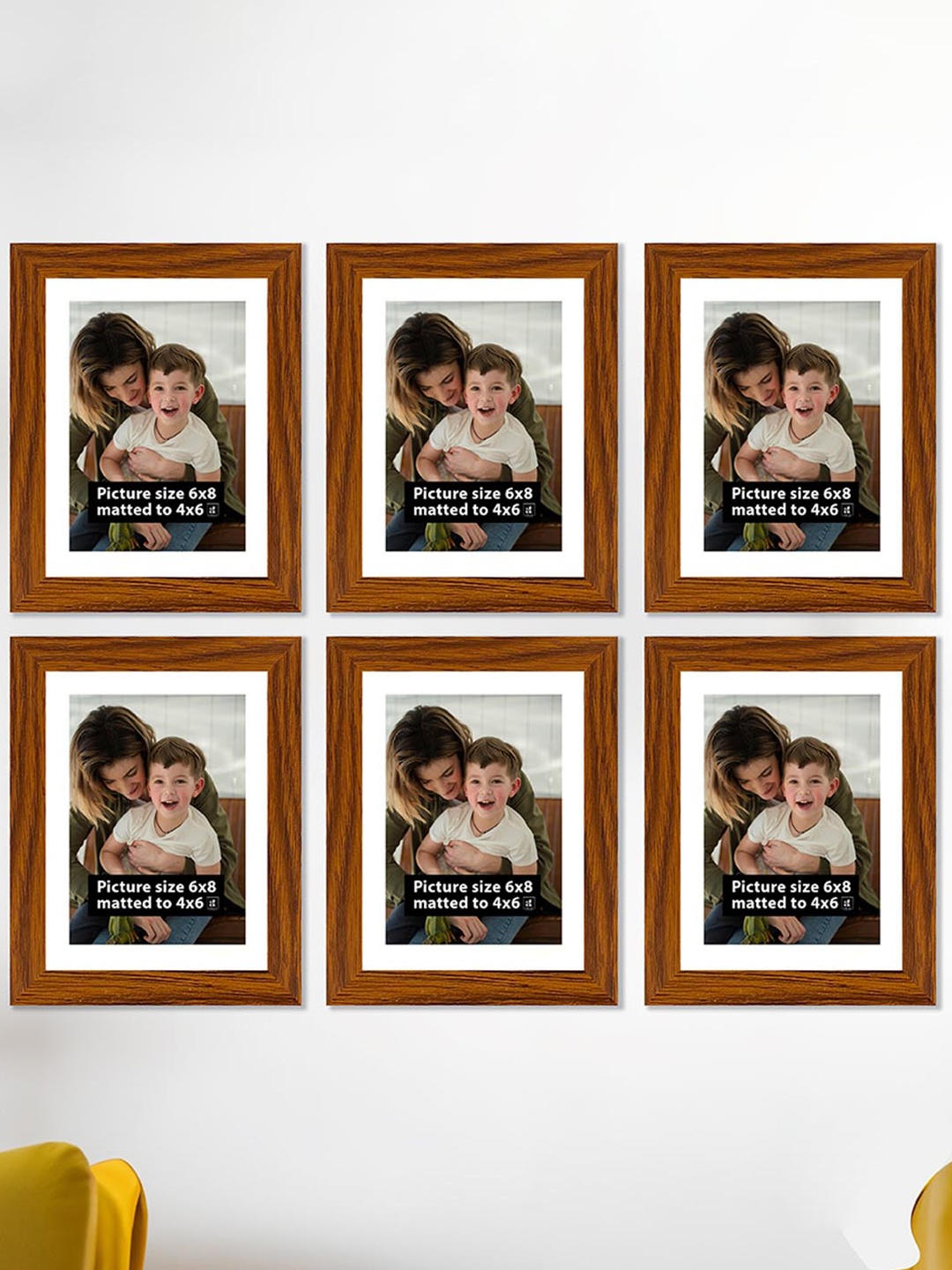 

Art Street Set Of 6 Brown Wall Photo Frames