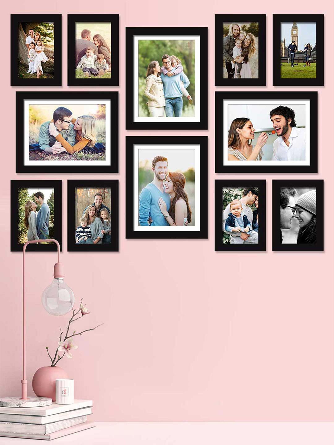 

Art Street Set of 12 Black Solid Photo Frames