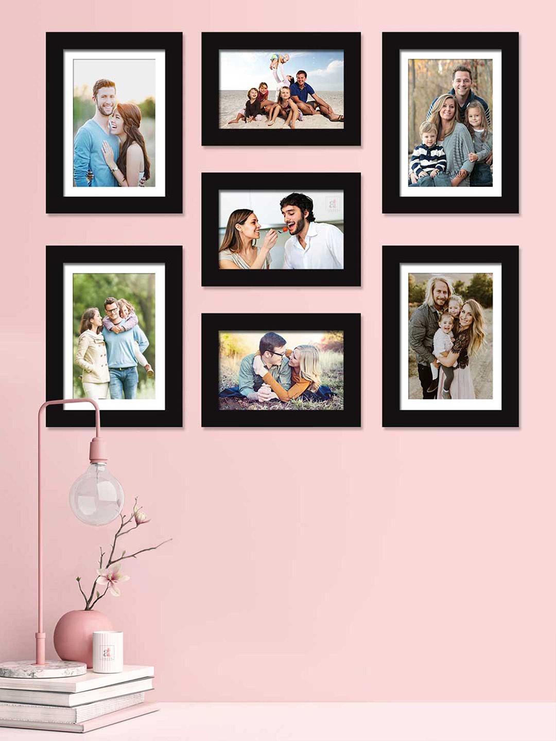 

Art Street Set of 7 Black Solid Photo Frames