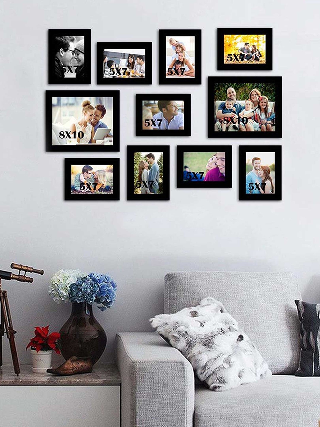 

Art Street Set Of 11 Black Wall Photo Frames
