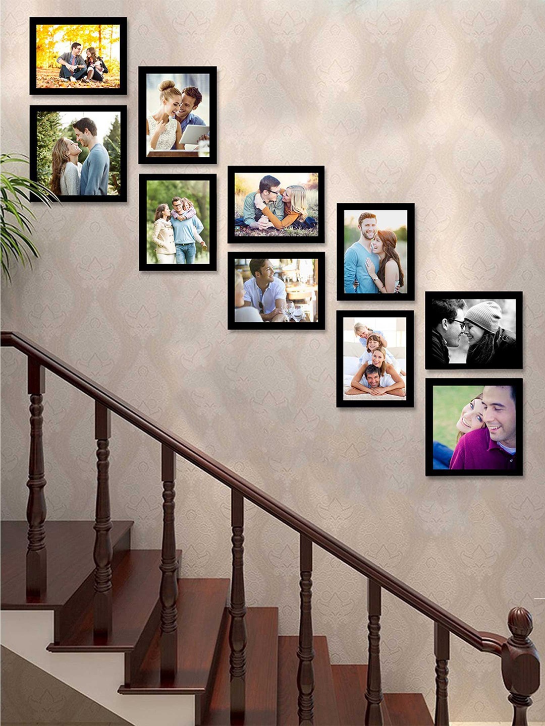 

Art Street Set Of 10 Black Wall Photo Frames