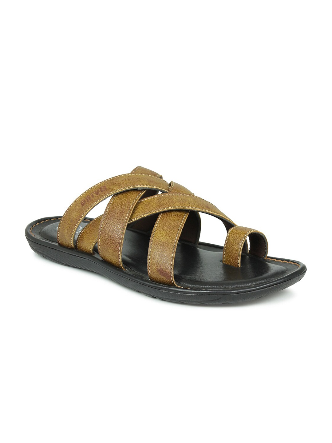 

PRIVO Men Tan Brown Comfort Sandals