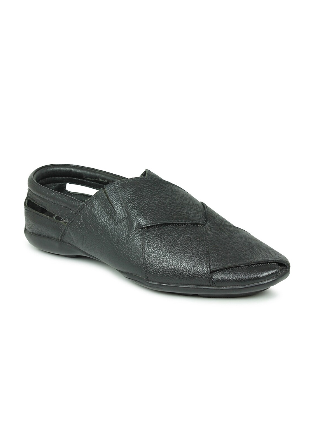 

PRIVO by Inc.5 Men Black Shoe-Style Sandals