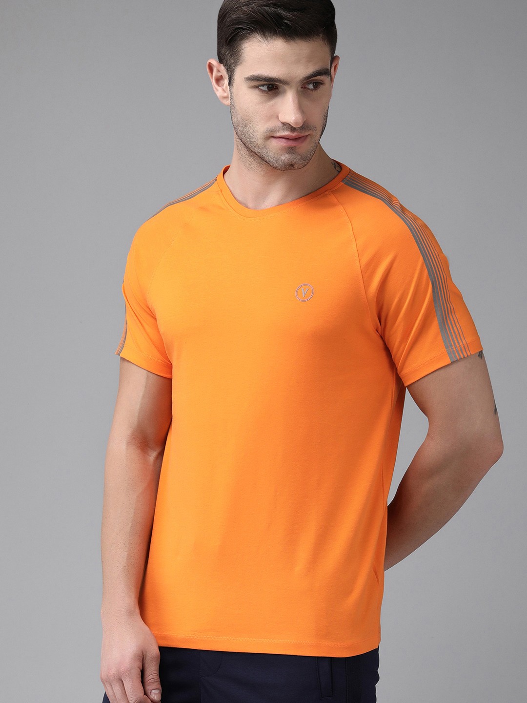 

Van Heusen Flex Men Orange Slim Fit Yoga T-shirt