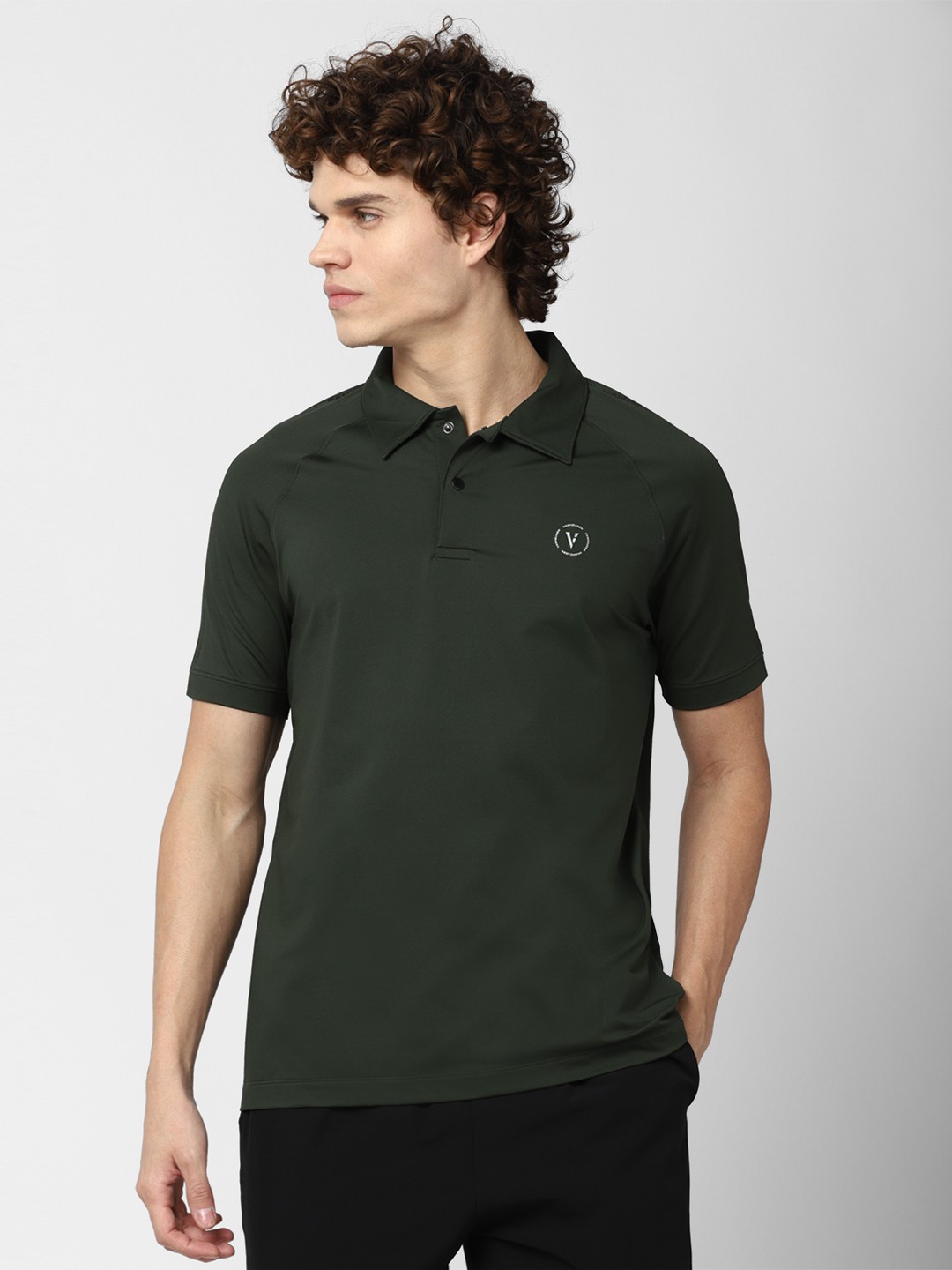 

Van Heusen Flex Men Running Polo Collar T-shirt, Olive