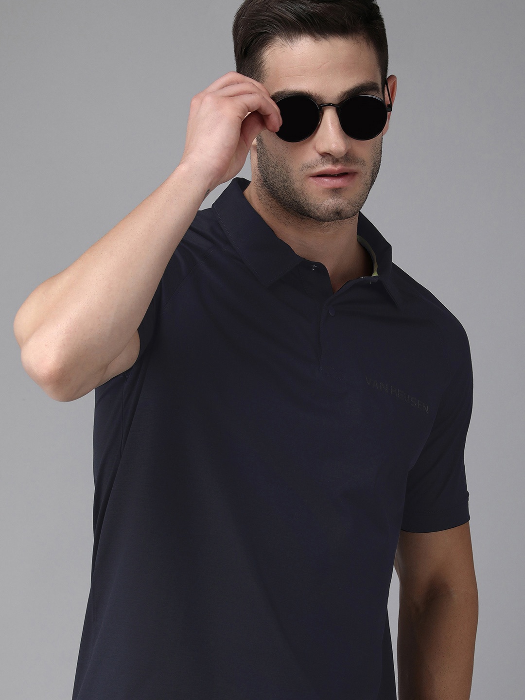 

Van Heusen Flex Polo Collar Pure Cotton Outdoor T-shirt, Navy blue