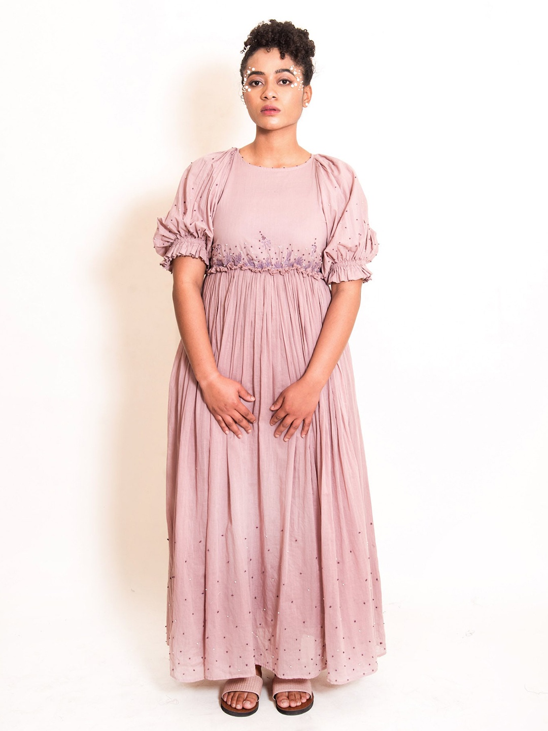 

Ourdve Pink Mul Cotton Maxi Dress