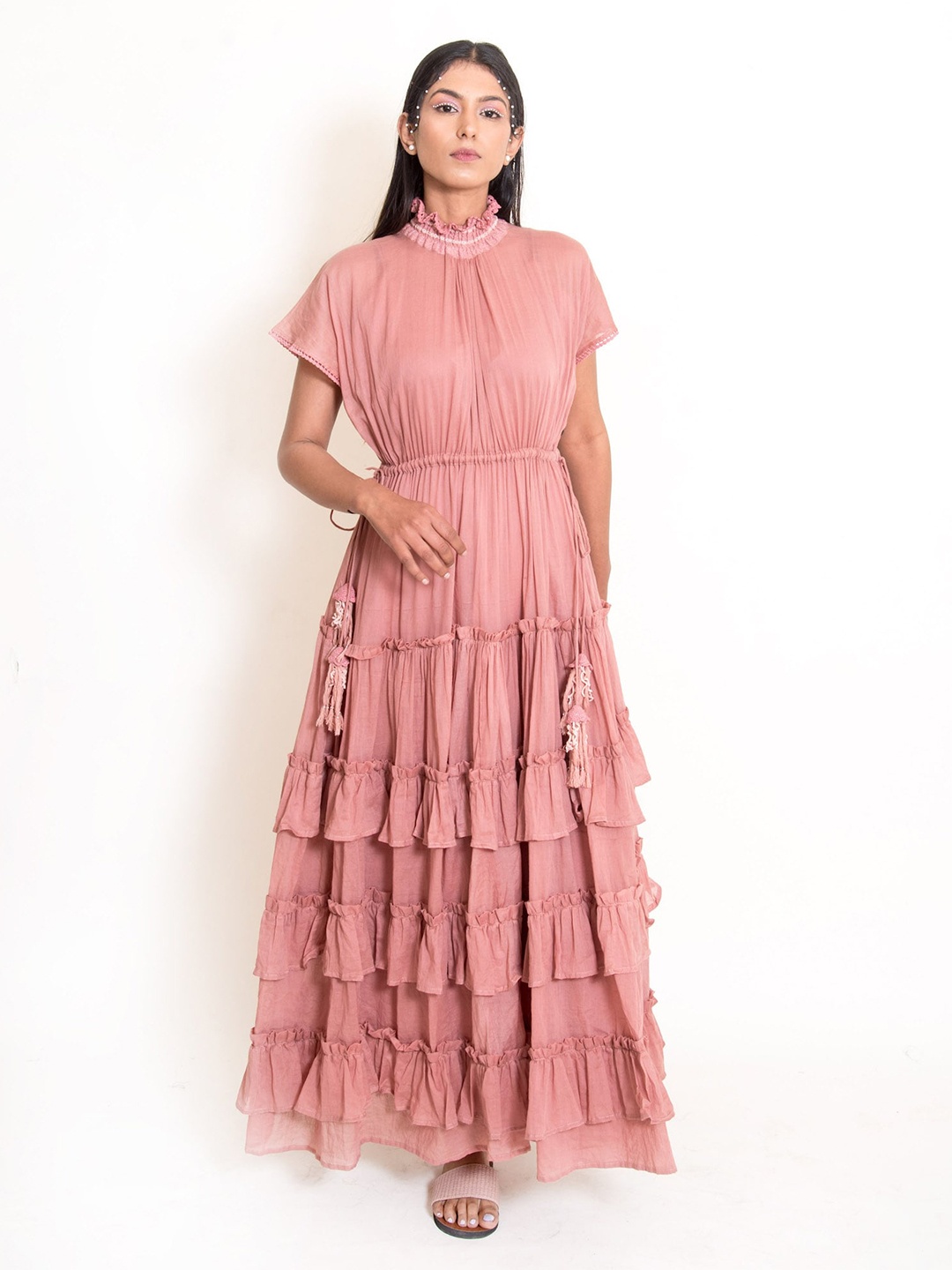 

Ourdve Pink Mul Cotton Maxi Dress