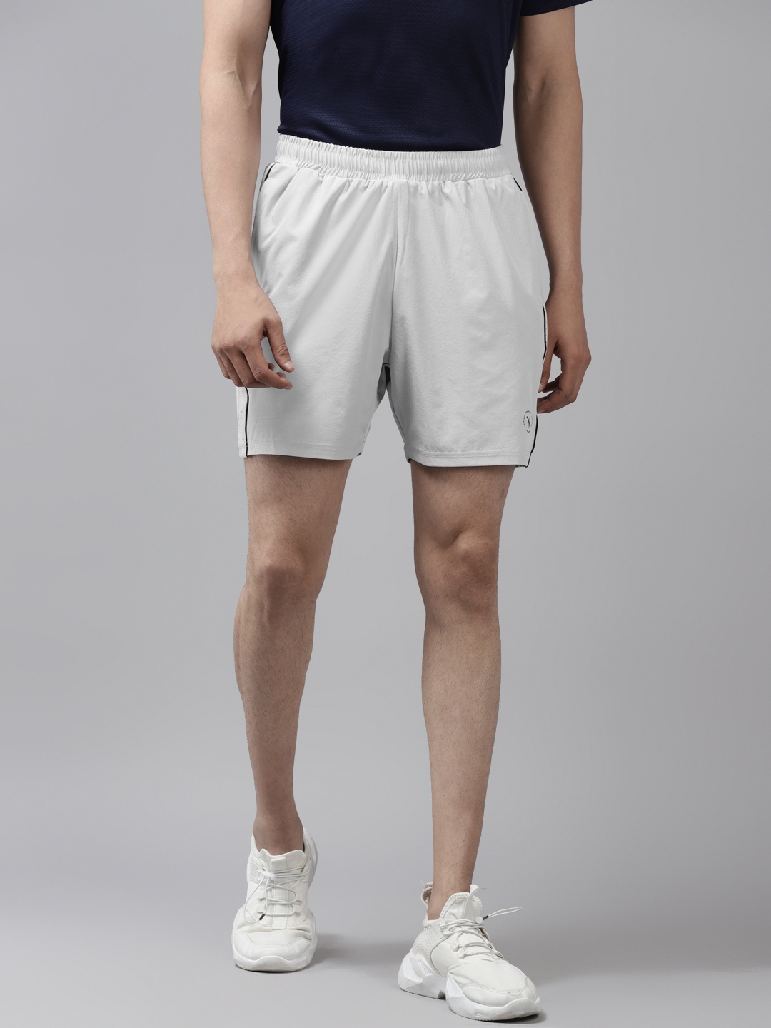 

Van Heusen Flex Men Grey Solid Sports Shorts