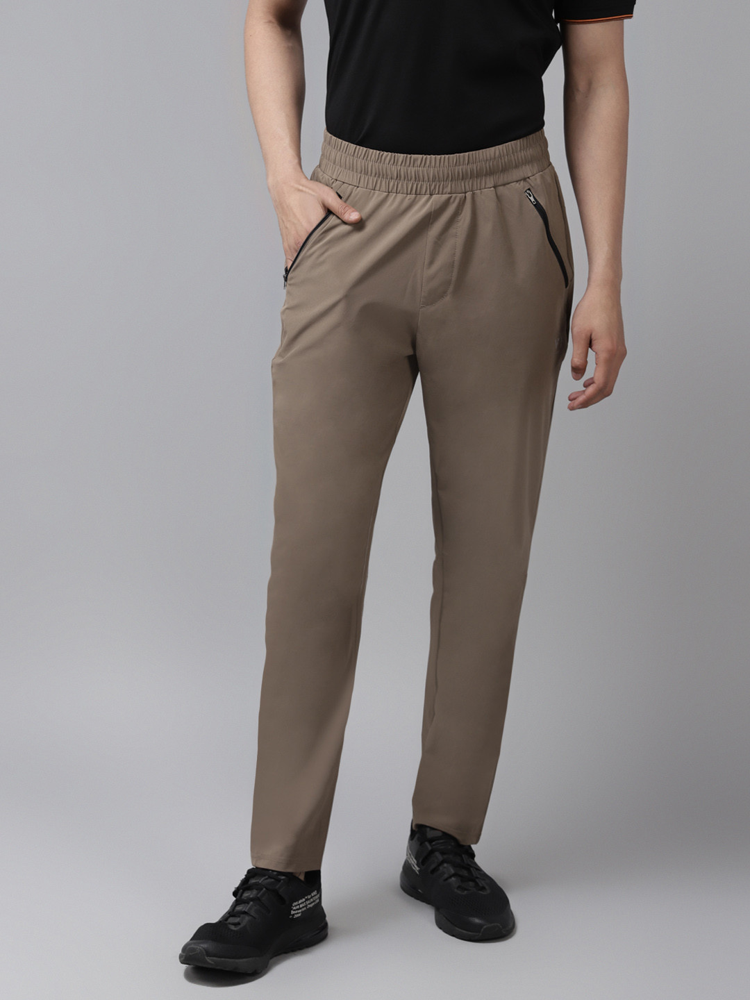 

Van Heusen Flex Men Brown Solid Active Fit Track Pants