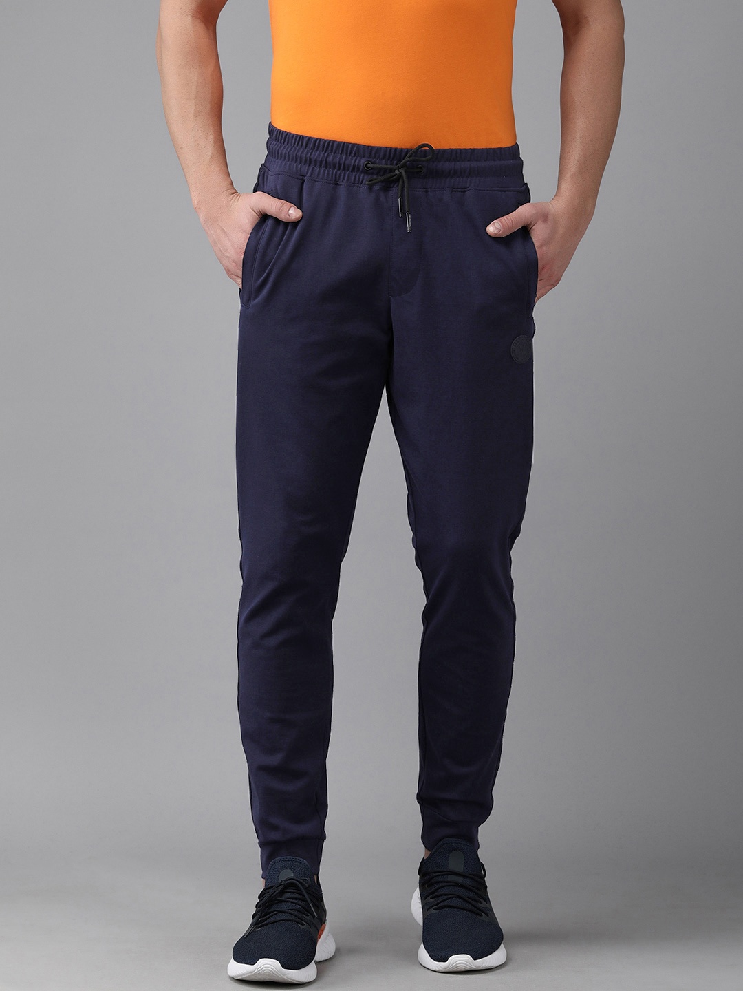 

Van Heusen Flex Men Navy Blue Solid Sports Joggers