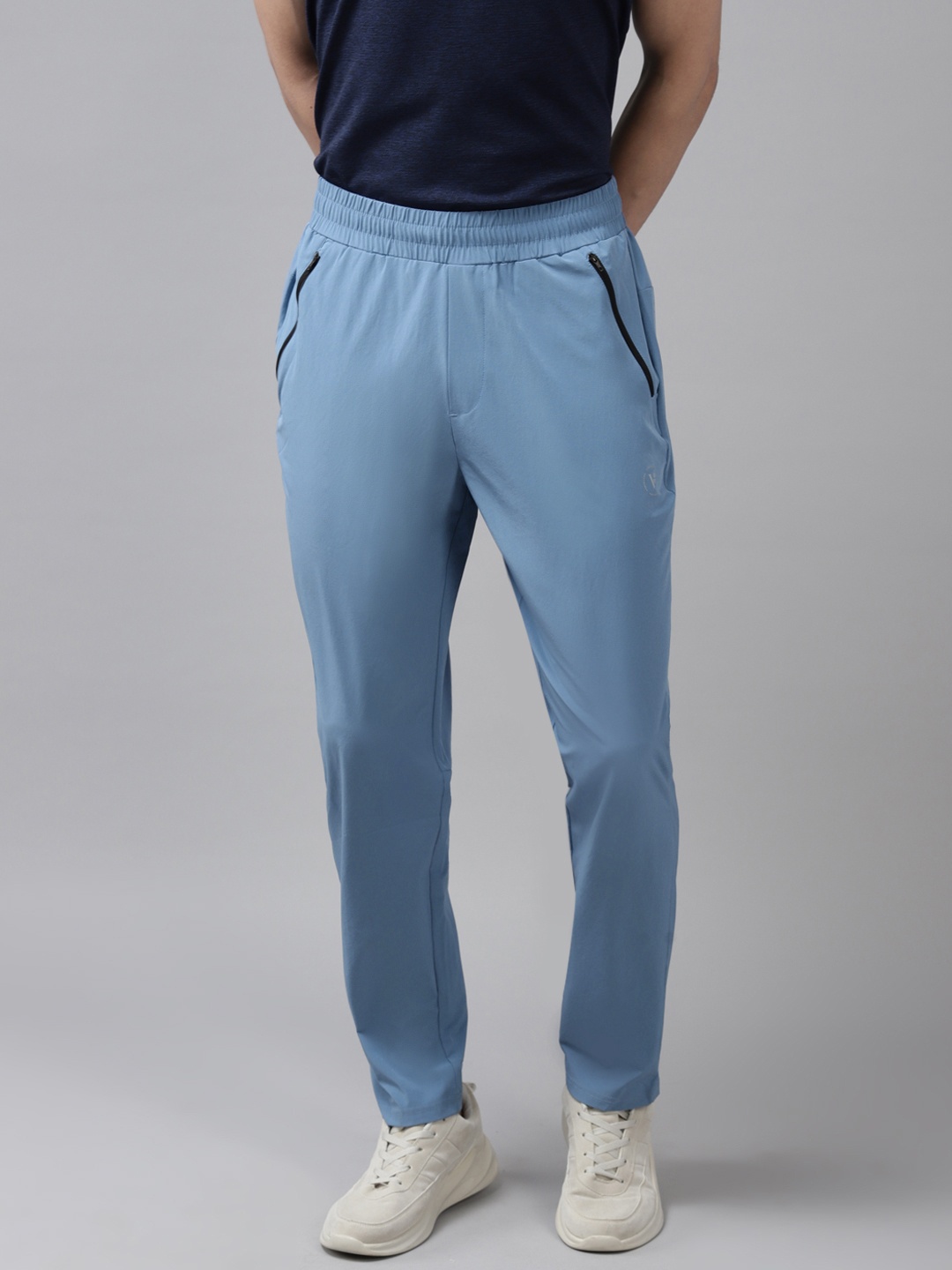 

Van Heusen Flex Men Blue Solid Active Fit Track Pants