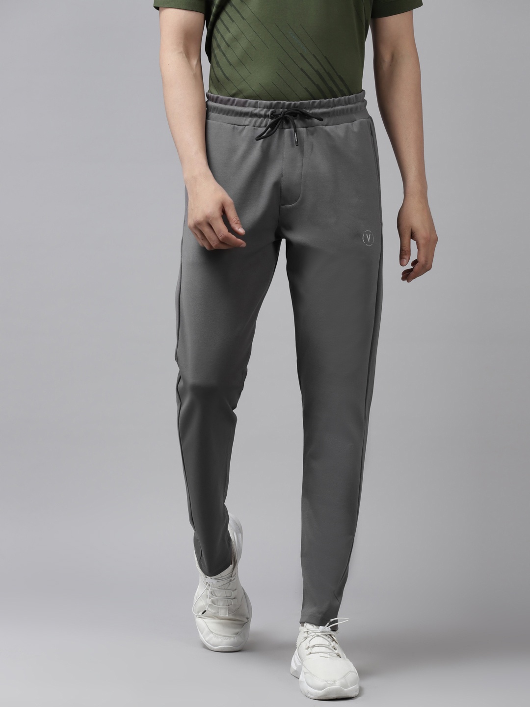 

Van Heusen Flex Men Grey Solid Active Fit Track Pants