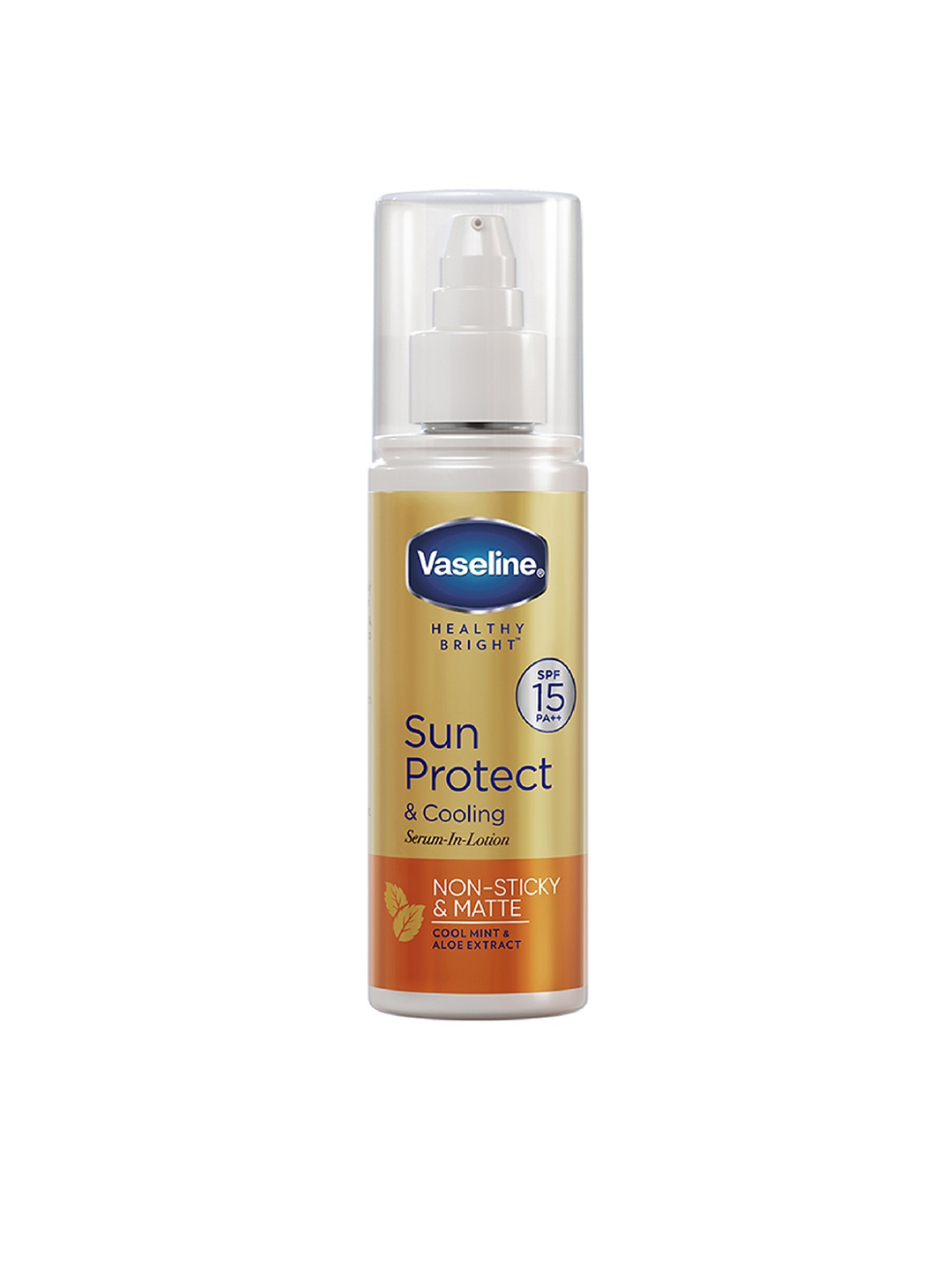 

Vaseline Sun Protect & Cooling SPF 15 Body Serum Lotion with Mint & Aloe Extracts - 180ml, Orange
