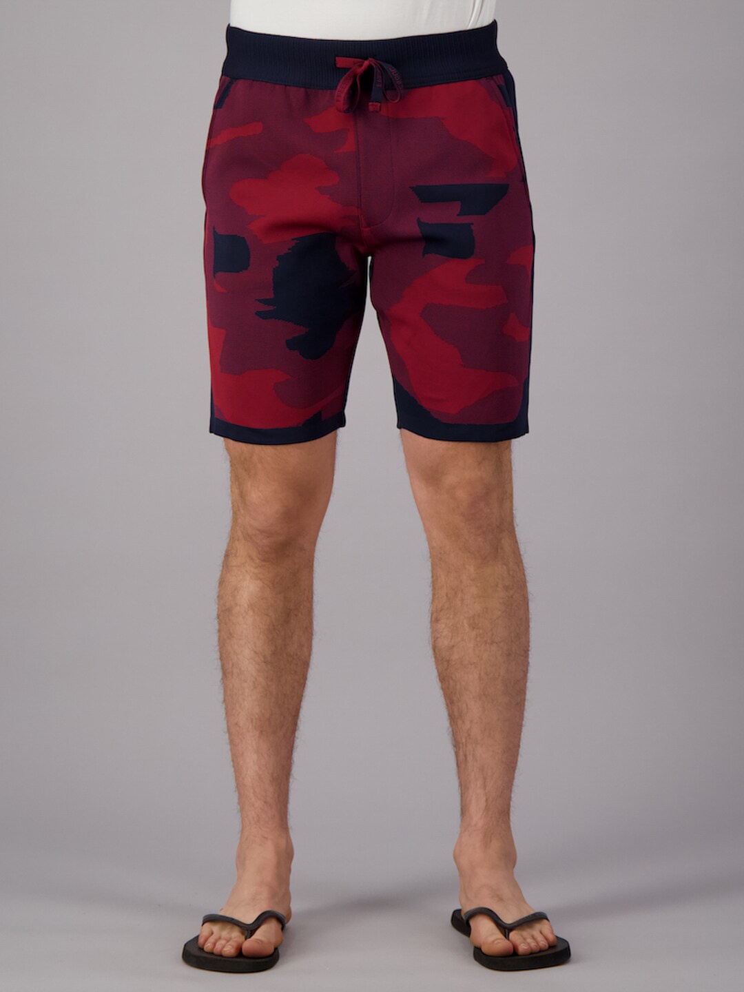 

FREESOUL Men Red & Black Printed Lounge Shorts