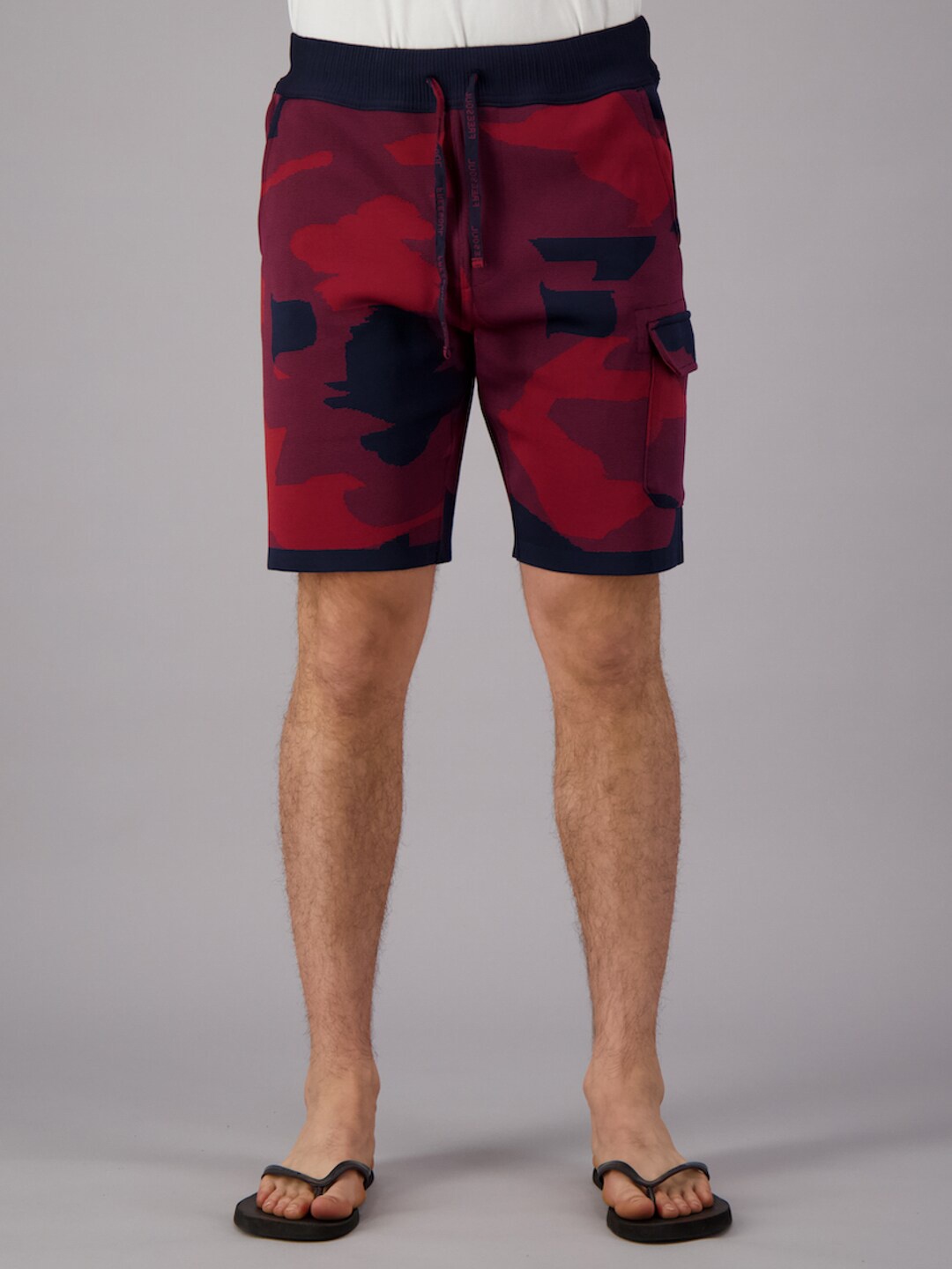 

FREESOUL Men Red & Black Printed Lounge Shorts