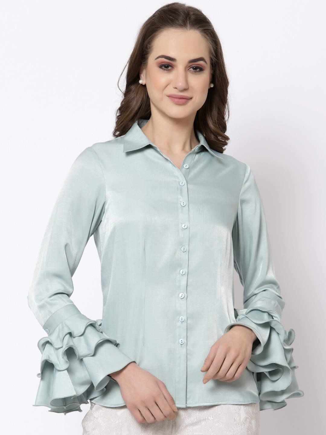 

OFFICE & YOU Women Blue Casual Shirt
