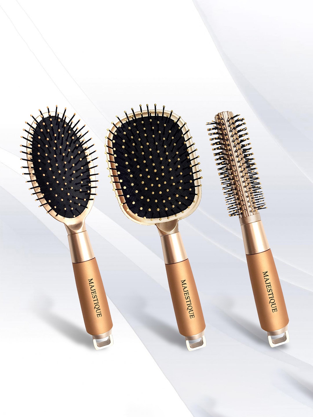 

MAJESTIQUE Perfect Hair Care Brush Set, Gold