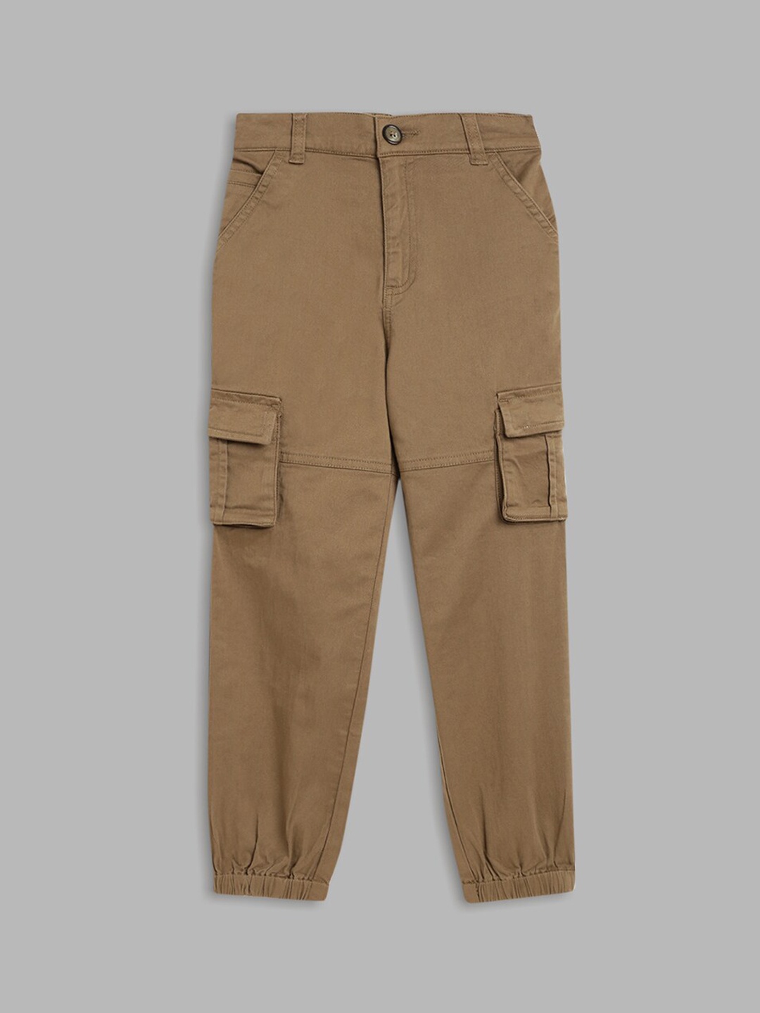 

Blue Giraffe Boys Brown Pure Cotton Cargos Joggers