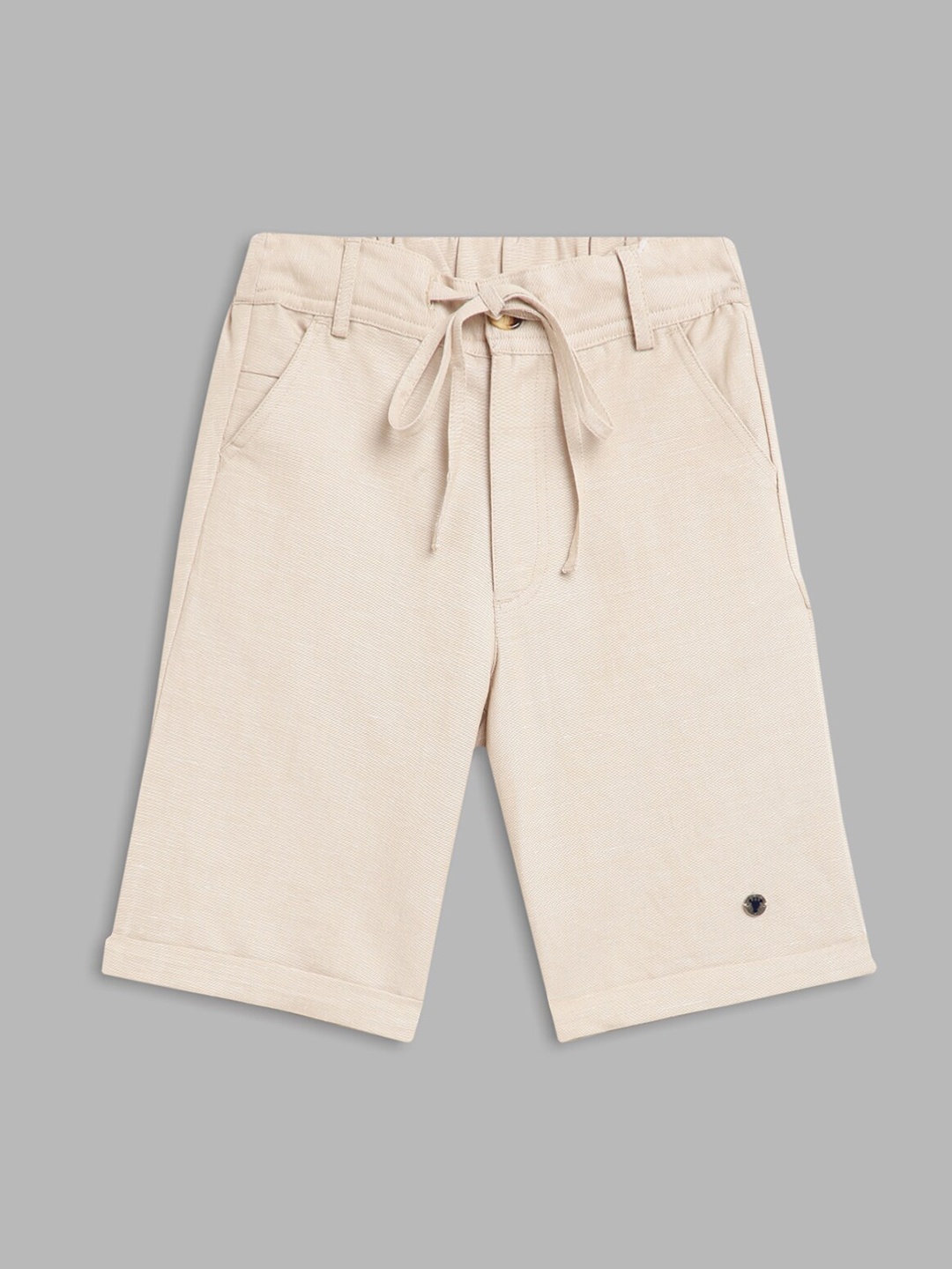 

Blue Giraffe Boys Beige Solid Shorts