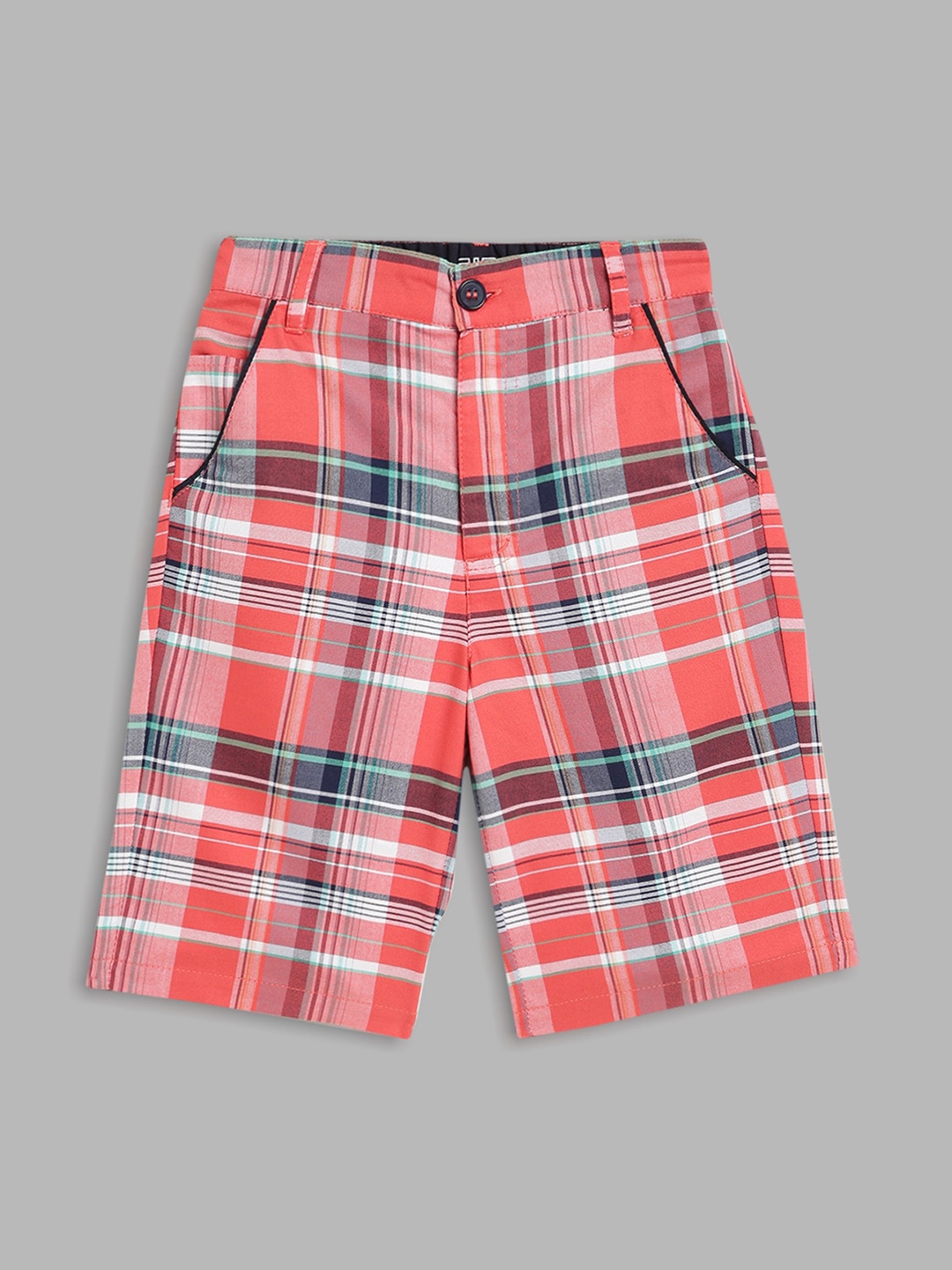 

Blue Giraffe Boys Multicoloured Checked Shorts, Multi