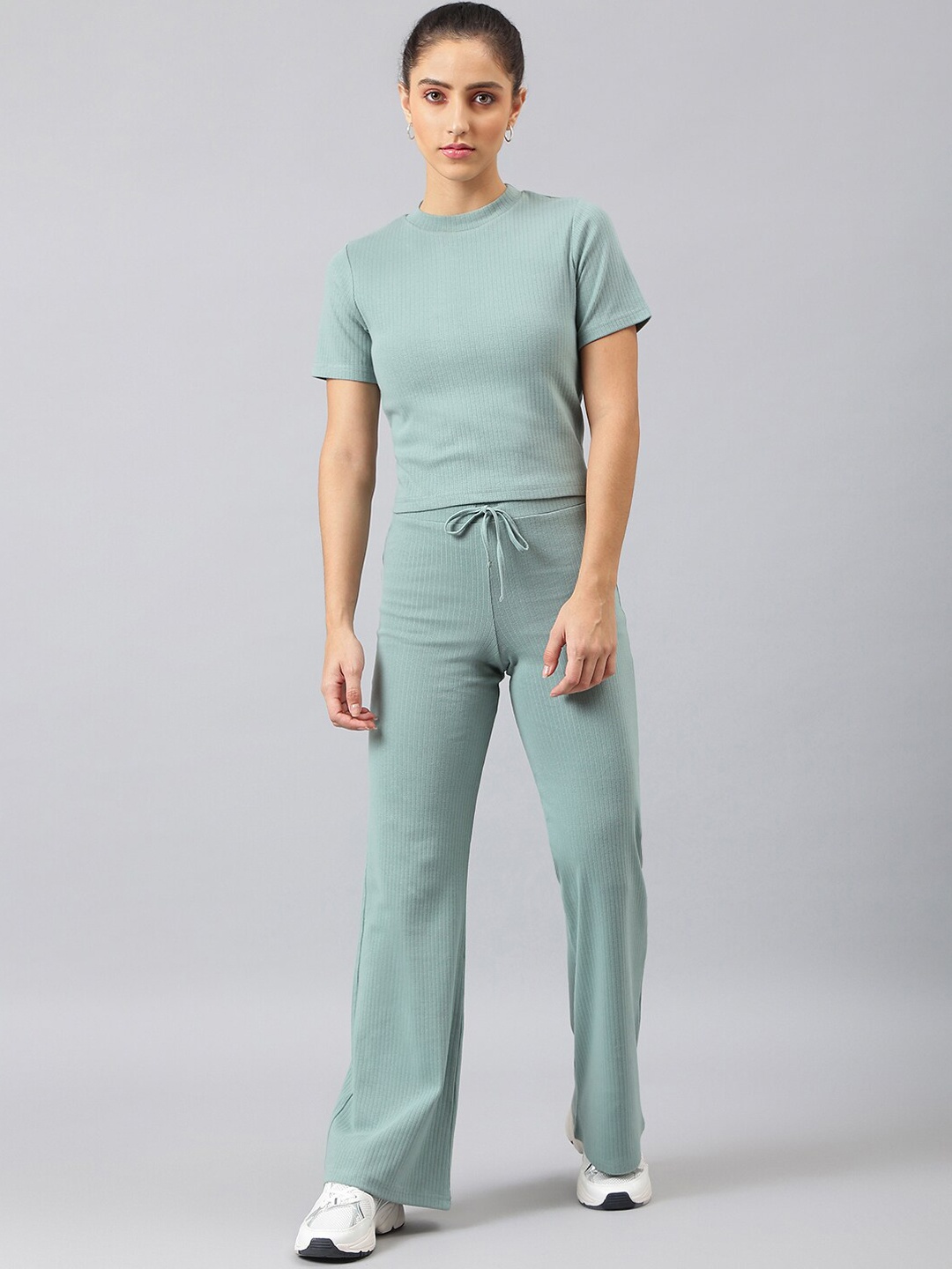 

FEMEA Women Green T-shirt with Trousers