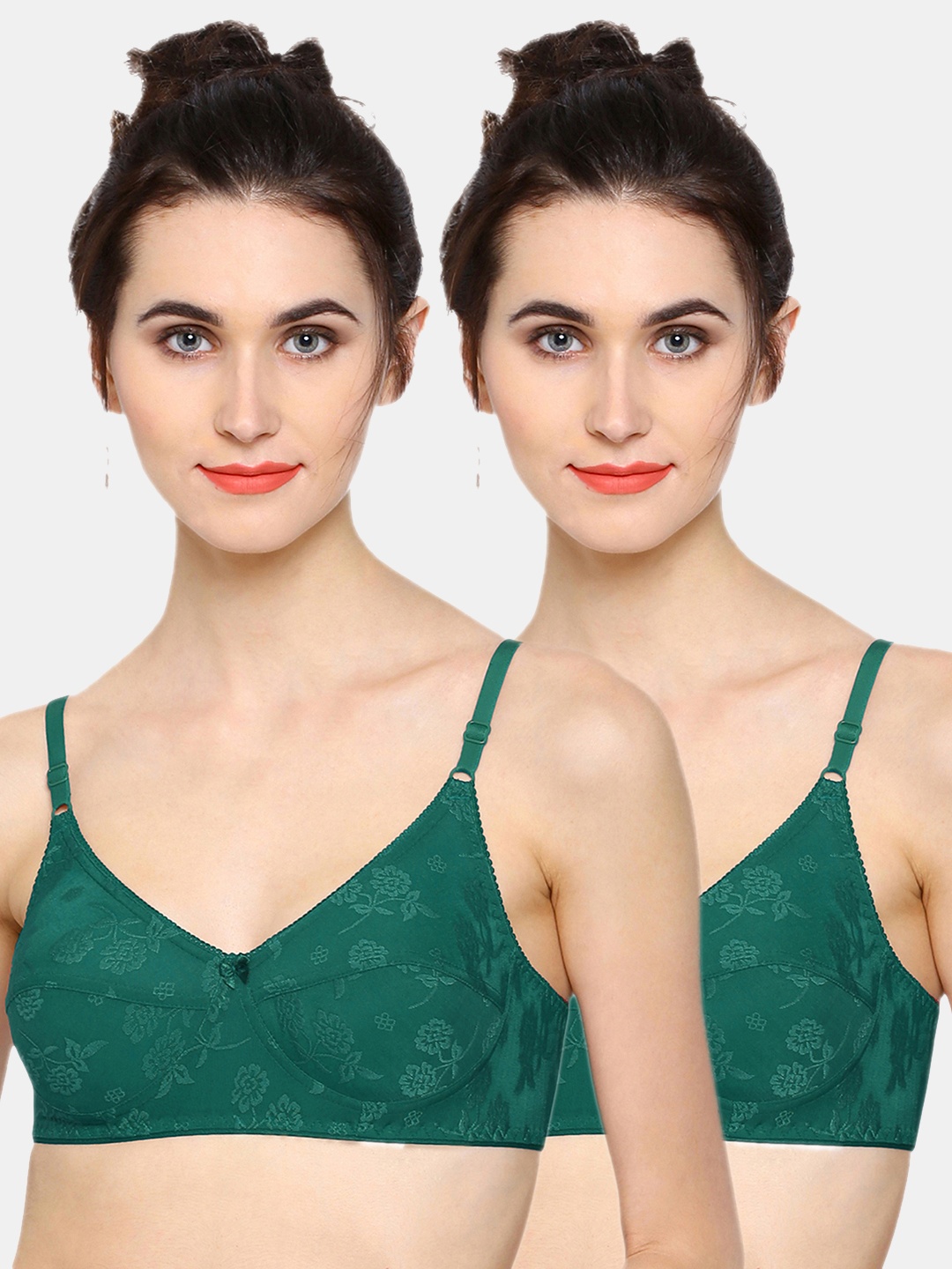 

Sonari Green Pack of 2 Floral T-Shirt Bra