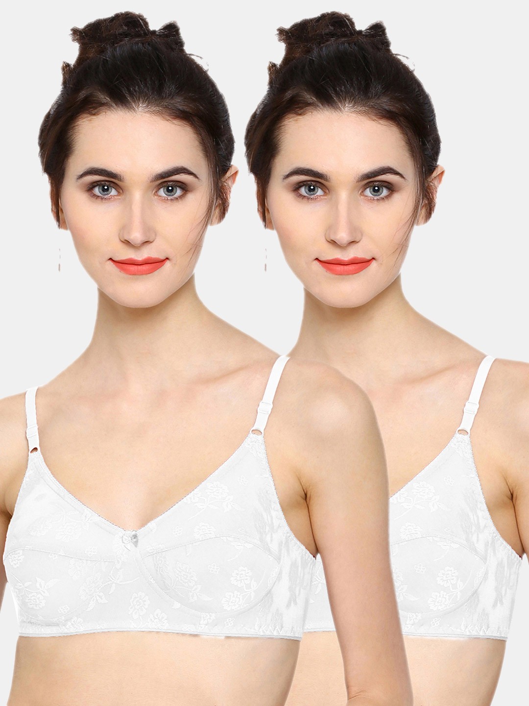 

Sonari Pack Of 2 White Minimizer Bras - Wireless Non-Padded