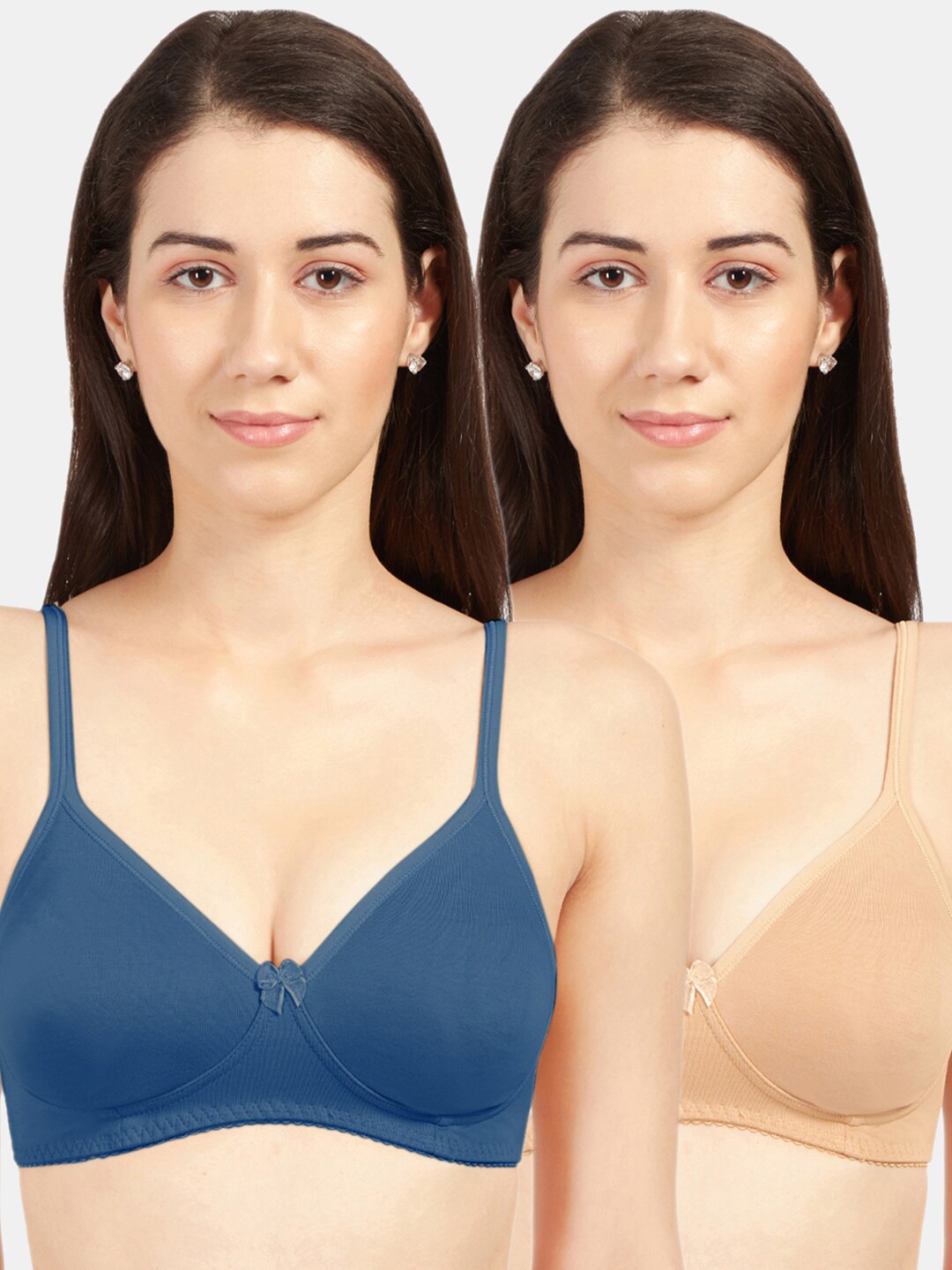 

Sonari Pack Of 2 Blue & Beige Bra