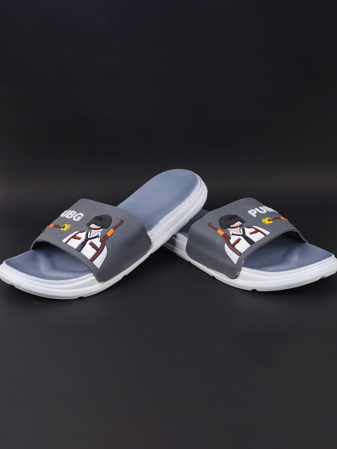 

FABBMATE Men Grey Open Toe Flats with Buckles