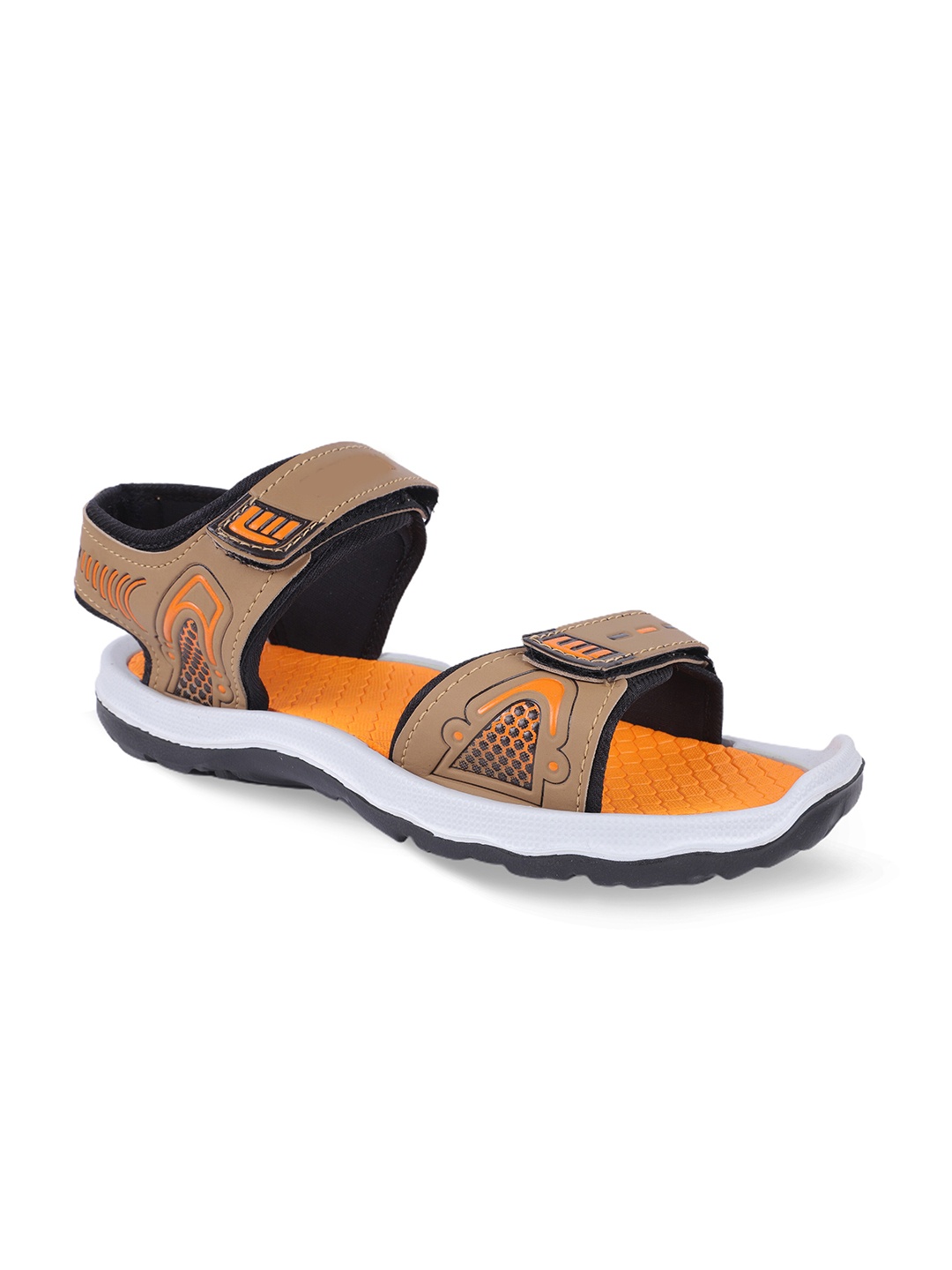 

FABBMATE Men Orange & Brown Sports Sandals