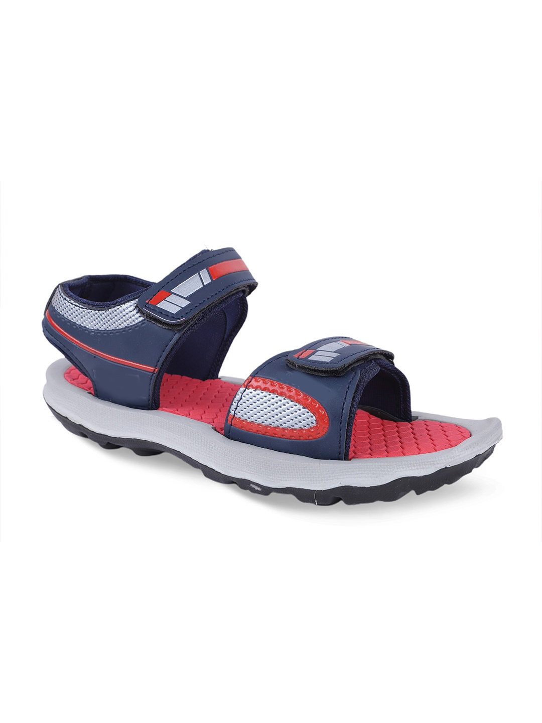 

FABBMATE Men Red & Navy Blue Sports Sandals