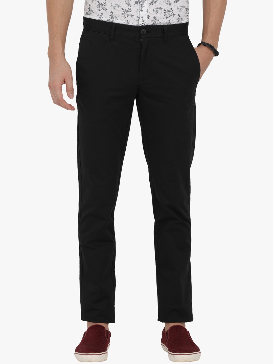 

t-base Men Black Easy Wash Chinos Trousers