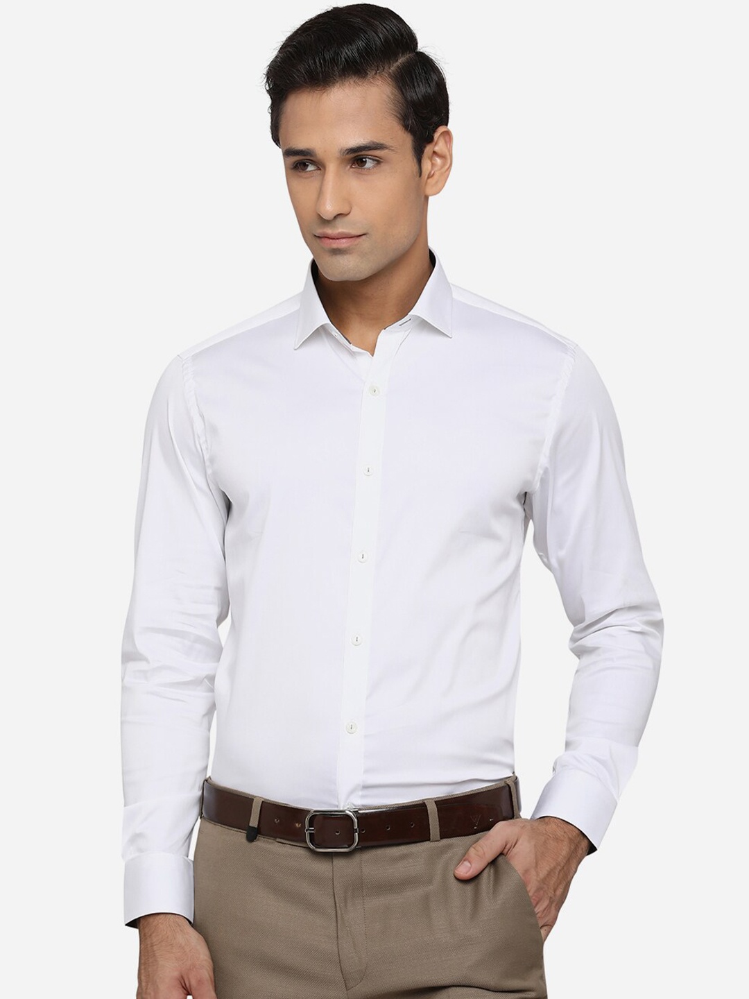 

WYRE Men White Slim Fit Pure Cotton Formal Shirt