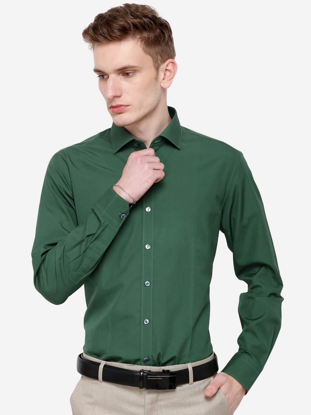 

WYRE Men Green Slim Fit Formal Shirt