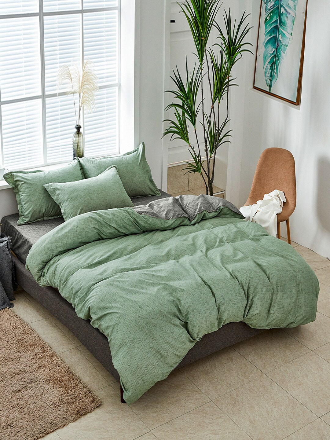 

JC HOME Set of 3 Green Bedding Set