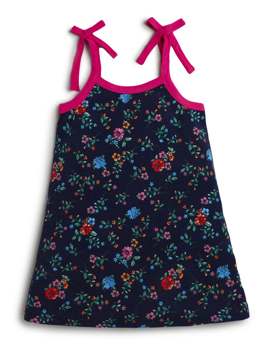 

Hopscotch Kids Blue Floral A-Line Dress