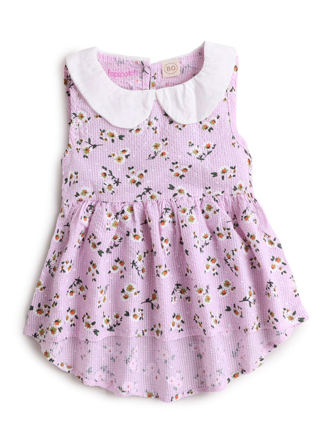 

Hopscotch Pink Floral Peplum Dress