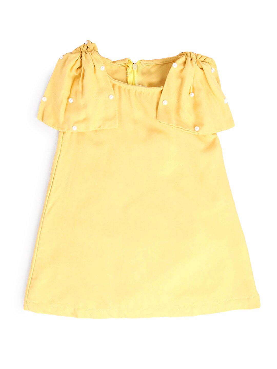 

Hopscotch Yellow A-Line Pure Cotton Dress