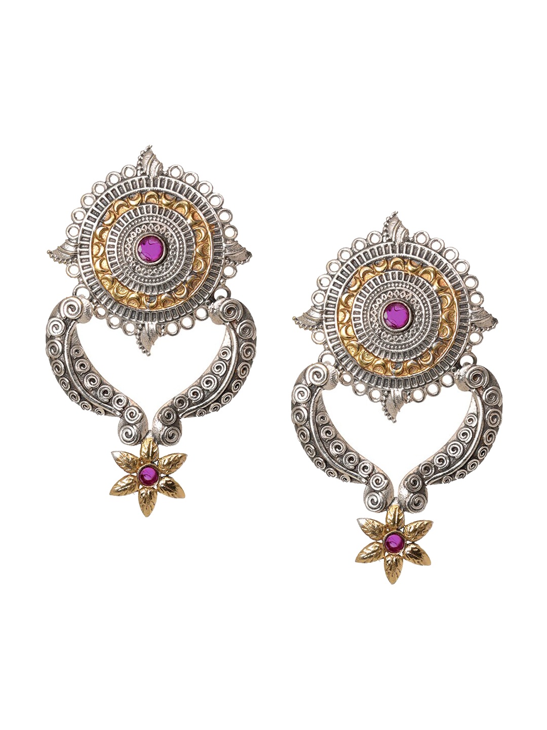 

INDYA Pink Contemporary Drop Earrings