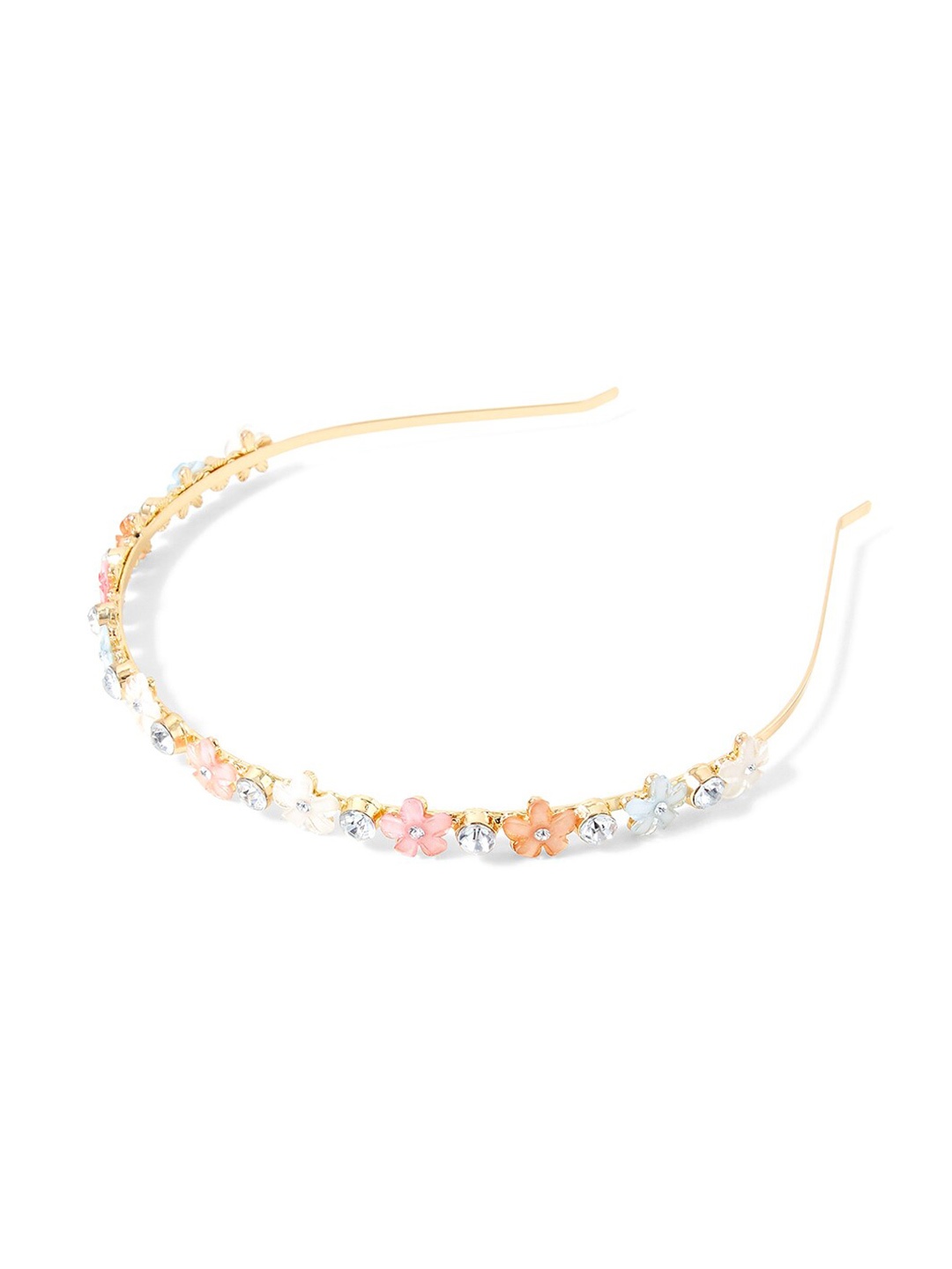 

Accessorize London Women Floral Embellished Diamante Alice Hairband, Gold