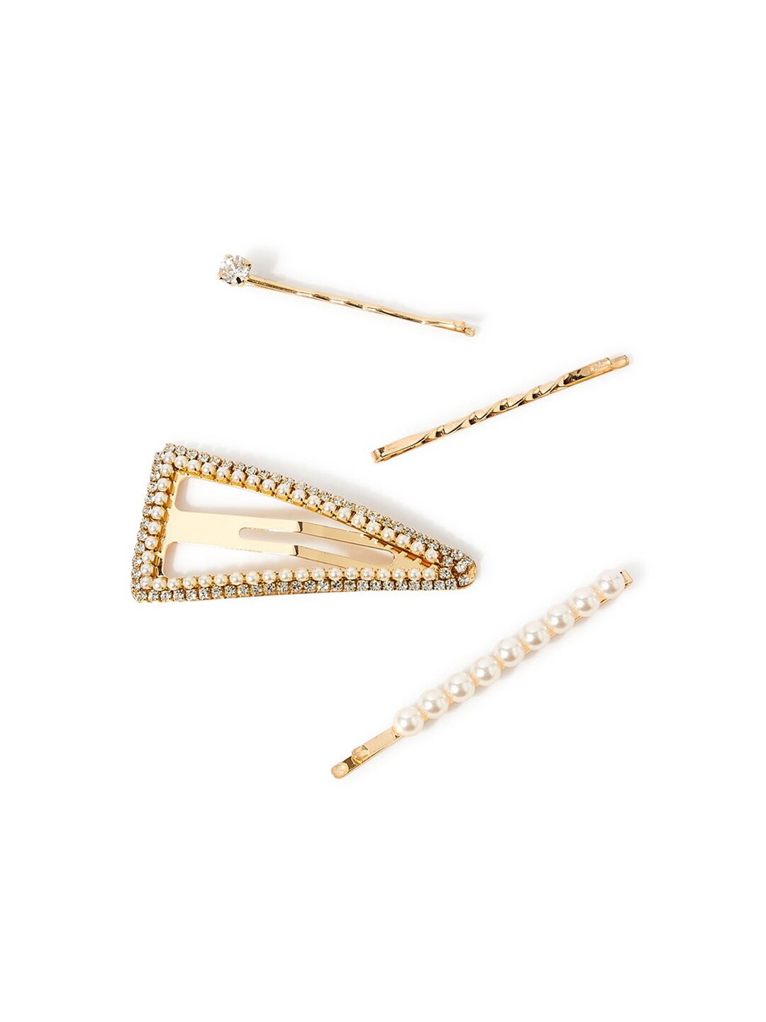 

Accessorize London Women Set of 4 Pearl Slides Hair Clip, White
