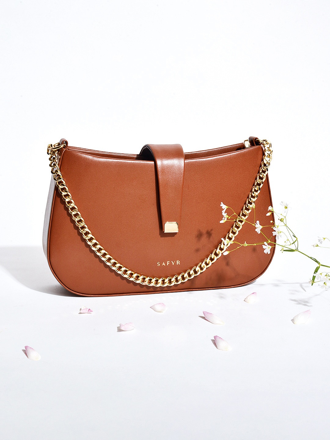

SAFYR Tan Shopper Sling Bag