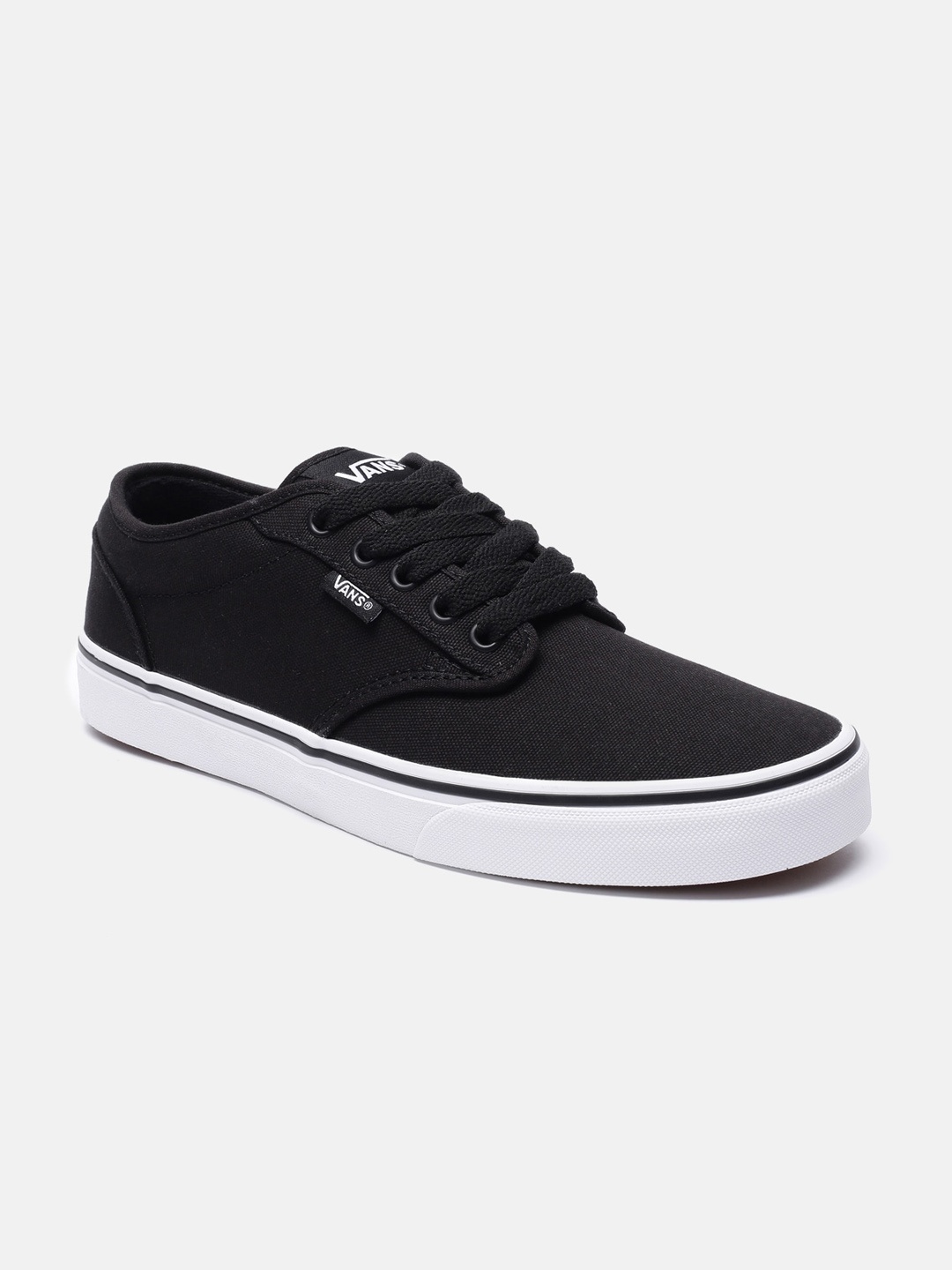 

Vans Men Black and White Canvas Regular Sneakers