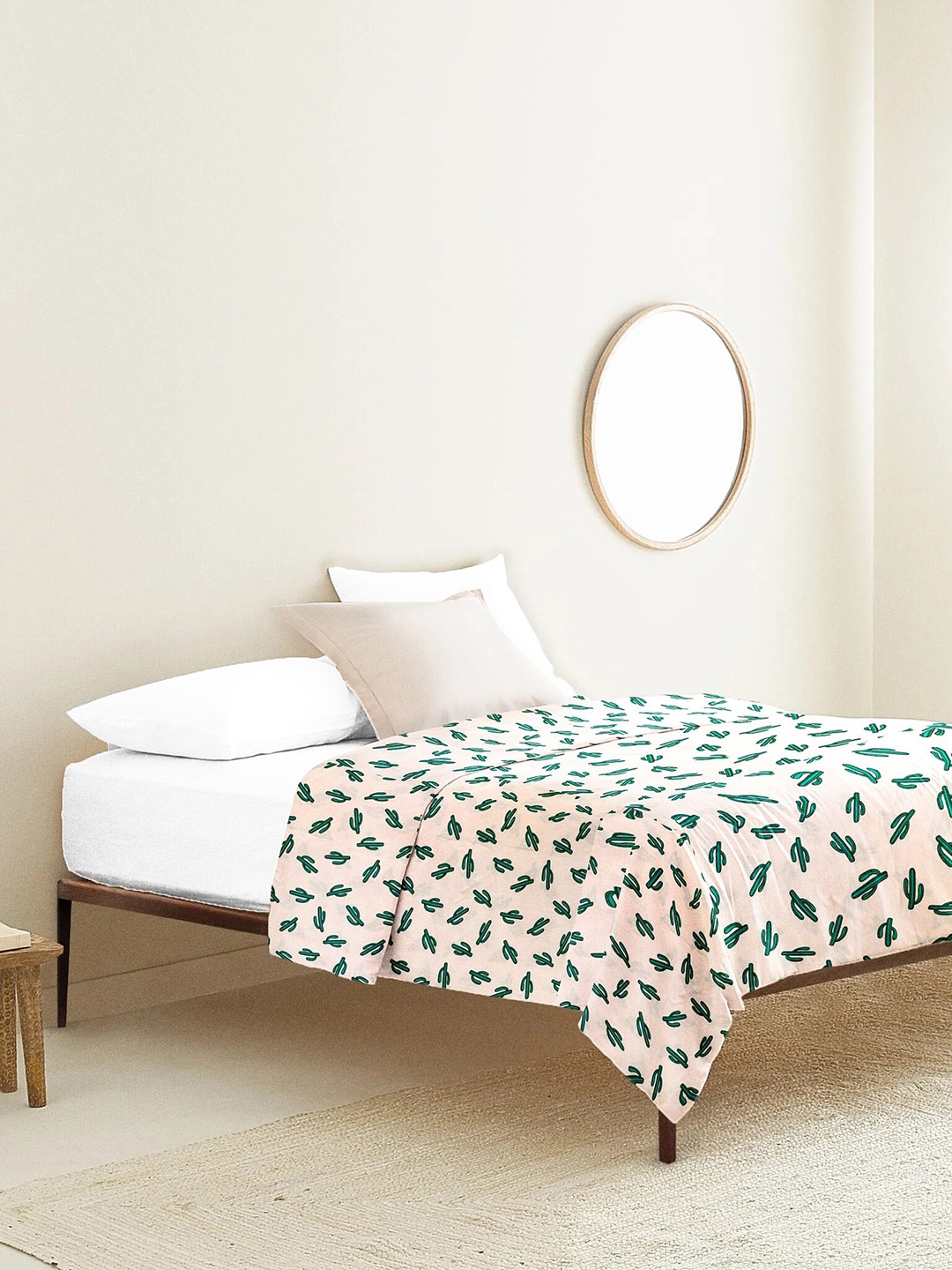 

THE BABY ATELIER Kids Pink & Green Printed Double Queen Duvet Cover