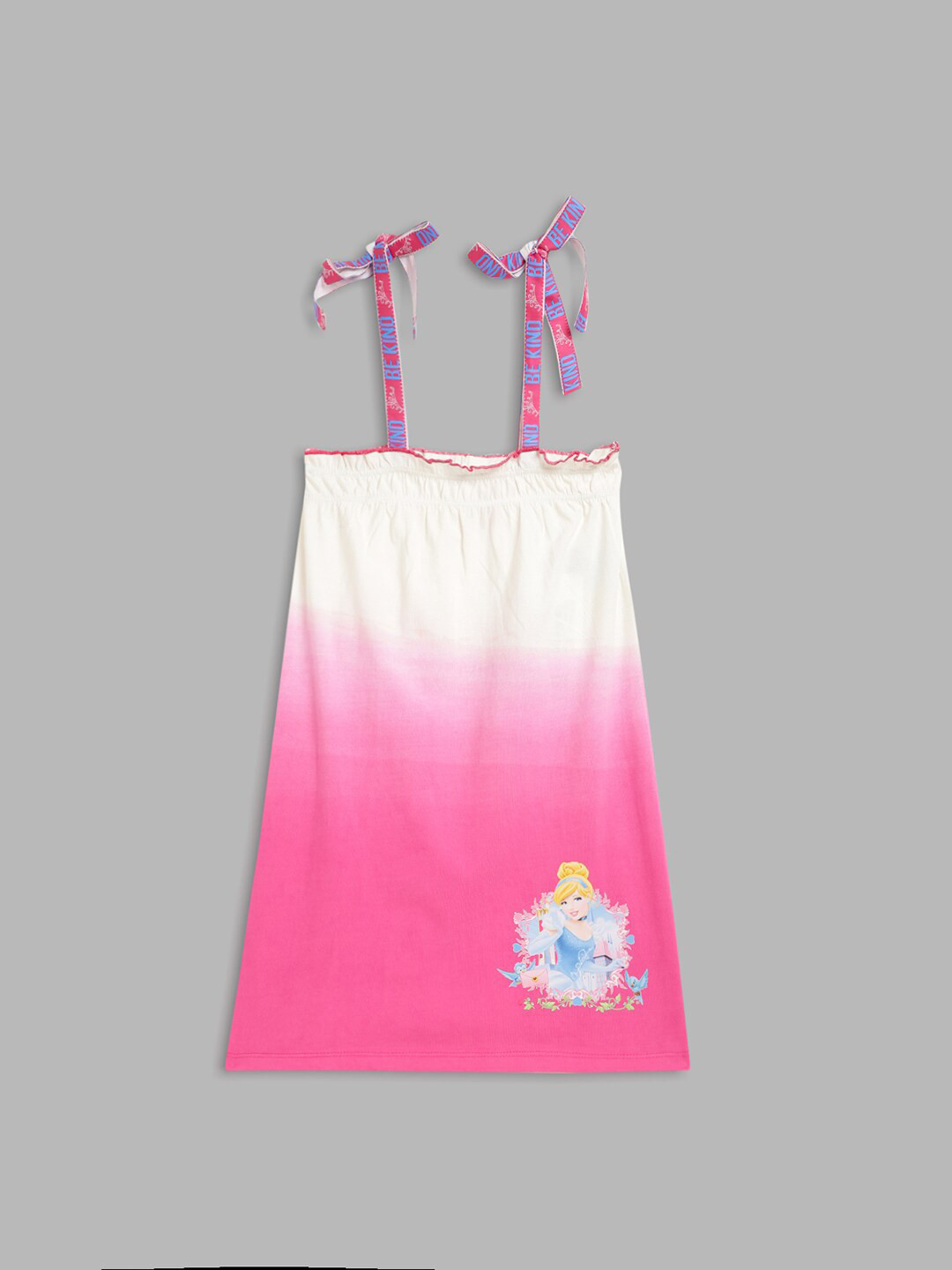

Blue Giraffe Girls Pink & White Colourblocked A-Line Dress
