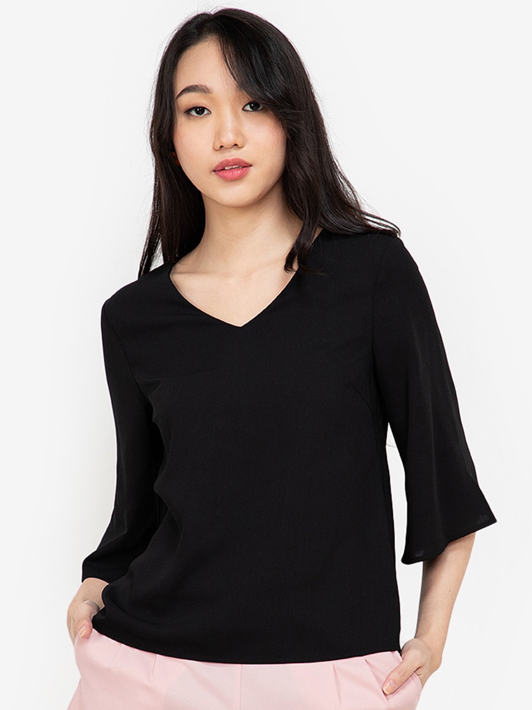 

ZALORA BASICS Women Black Solid Top