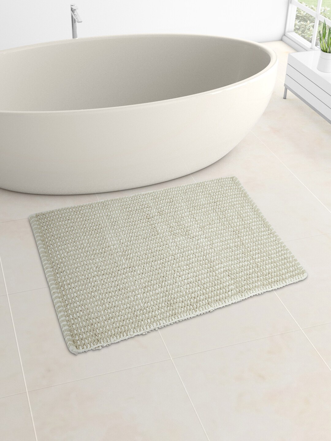 

Living scapes by Pantaloons Beige Textured 1600 GSM Cotton Rectangular Bath Rugs
