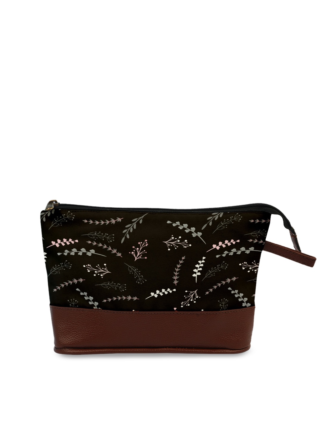 

Crazy Corner Brown & Black Printed Travel Pouch