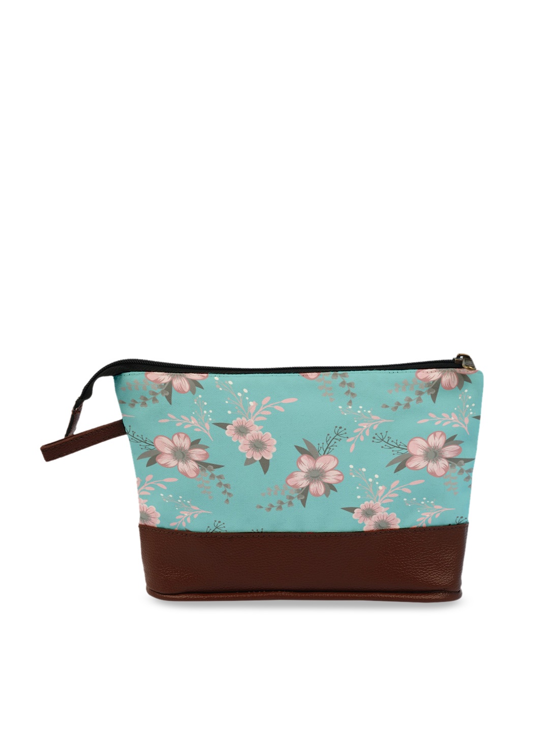 

Crazy Corner Brown & Blue Printed PU Travel Pouch
